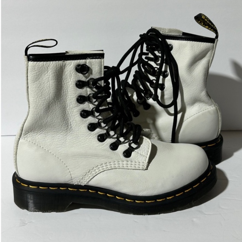 Dr. Martens 1460 Laced White Leather Ankle Boots Women's US 6 - Picture 9 of 9